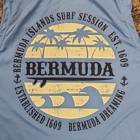 BERMUDA ISLANDS SURF SESSION Tank Rash Guard 40 UPF NWT - Picture 6 of 6